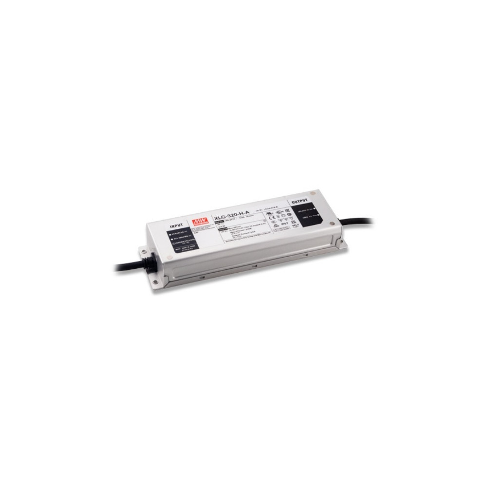 312W pastovios galios LED šaltinis 12V 18A, 24V 13A, reguliuojamas, IP67, MEAN WELL