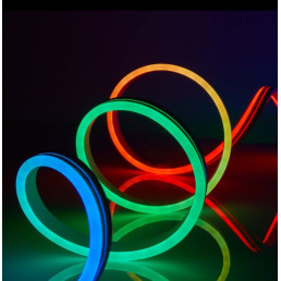 LED juostos komplektas NEON FLEX Wi-Fi, su pulteliu ir maitinimo šaltiniu 24V, 32W, 5m, 192lm/ m, RGB IC skaitmeninė IP6...