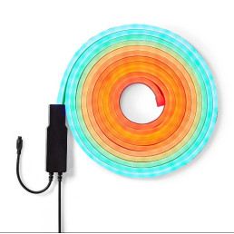LED juostos komplektas NEON FLEX Wi-Fi, su pulteliu ir maitinimo šaltiniu 24V, 32W, 5m, 192lm/ m, RGB IC skaitmeninė IP6...