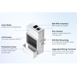 Išmanusis Wi-Fi temperatūros ir drėgmės valdiklis THR320D, 20A, LCD, DIN, TH Elite, SONOFF