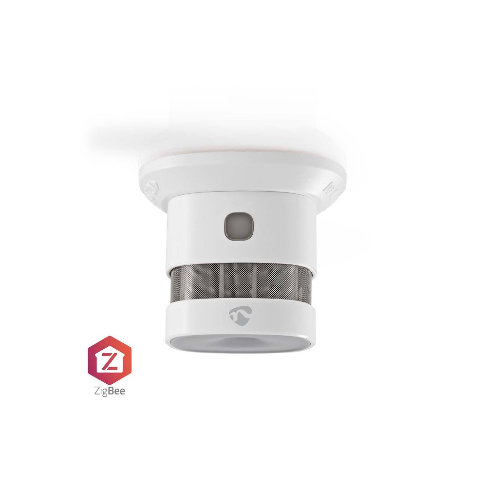 Išmanusis ZigBee TUYA dūmų jutiklis su sirena 85dB, CR123A, baltas