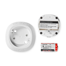Išmanusis ZigBee TUYA dūmų jutiklis su sirena 85dB, CR123A, baltas