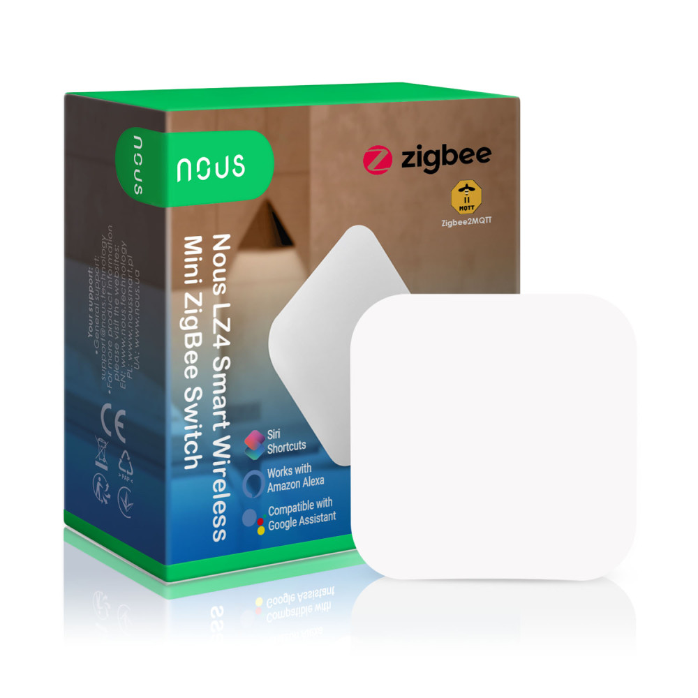 Išmanusis ZigBee belaidis jungiklis LZ4, TUYA / Smart Life, NOUS