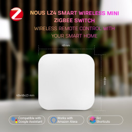 Išmanusis ZigBee belaidis jungiklis LZ4, TUYA / Smart Life, NOUS