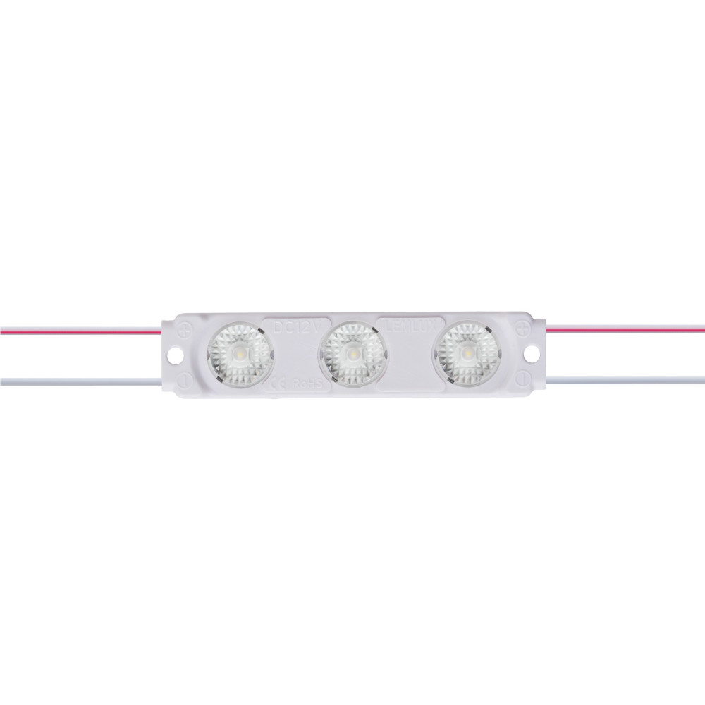 LED modulis 24V 1.5W, 186lm, šaltai balta 6500K, 170°, IP67, LEMLUX