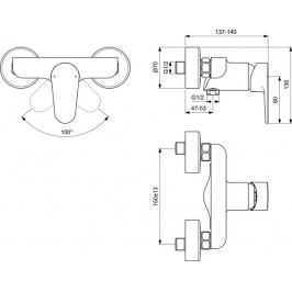 Ideal Standard Cerafine O dušo maišytuvas matinis juodas