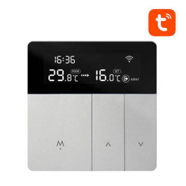 Išmanus, sieninis termostatas grindų termo pavaroms 3A, 230V, Wi-Fi, TUYA / Smart Life
