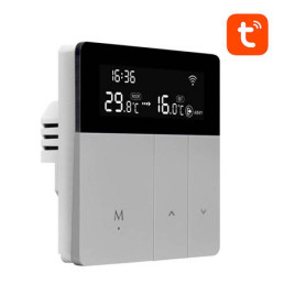 Išmanus, sieninis termostatas grindų termo pavaroms 3A, 230V, Wi-Fi, TUYA / Smart Life