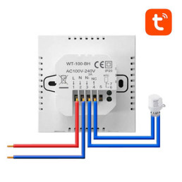 Išmanus, sieninis termostatas grindų termo pavaroms 3A, 230V, ZigBee, TUYA / Smart Life