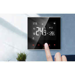 Išmanus, sieninis termostatas grindų termo pavaroms 3A, 230V, ZigBee, TUYA / Smart Life