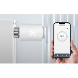 Išmanusis ZigBee TUYA termostatas radiatoriui su indikacija, valdomas programėle
