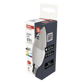 Lemputė LED E14, 230V, 4,8W, 470lm, 2700K - 6500K, RGB, išmanioji Wi-Fi, valdoma programėle, TUYA / Smart Life, EMOS