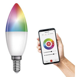 Lemputė LED E14, 230V, 4,8W, 470lm, 2700K - 6500K, RGB, išmanioji Wi-Fi, valdoma programėle, TUYA / Smart Life, EMOS