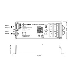 LED valdiklis DIM / RGBW / CCT, 12-24V 5x6A, TUYA Wi-Fi, Cobalt