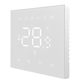 Išmanus, sieninis termostatas elektriniam šildymui ir katilui 16A, 230V, Wi-Fi, baltas, TUYA / Smart Life