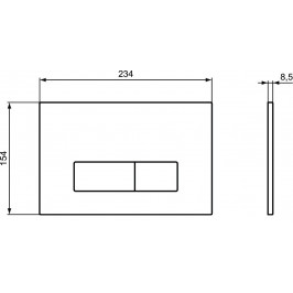 Ideal Standard Oleas M2 nuleidimo mygtukas matinis juodas