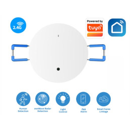 Būvio ir judesio jutiklis su šviesos matavimu, įleidžiamas, 230Vac, ZigBee TUYA / Smart Life