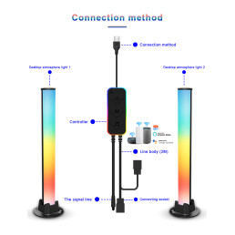 Foninis šviestuvas, RGB skaitmininis, Wi-Fi, skaitmeninis, TUYA / Smart Life