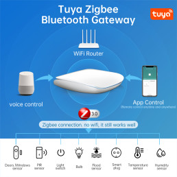 TUYA sistemos ZigBee - Bluetooth - Wifi stotelė, BRIDGE, USB C, tamsisi mėlyna