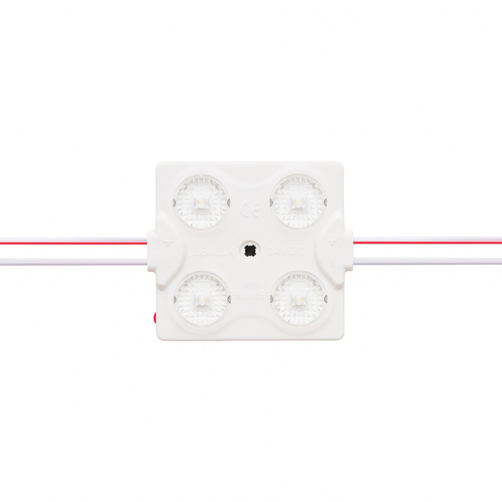 LED modulis 24V 2W, 244lm, šaltai balta 6500K, 170°, IP67, LEMLUX