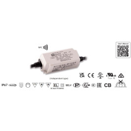 Impulsinis maitinimo šaltinis LED 12V 2.1A, 25W, IP67, MEAN WELL
