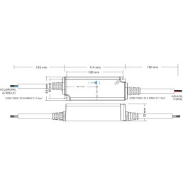 Impulsinis maitinimo šaltinis LED 24V 1.7A, 40W, IP67, MEAN WELL