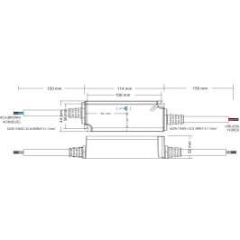 Impulsinis maitinimo šaltinis LED 24V 1.7A, 40W, IP67, MEAN WELL