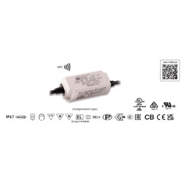 Impulsinis maitinimo šaltinis LED 24V 1.7A, 40W, IP67, MEAN WELL