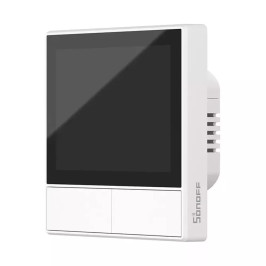 Išmanių namų sistemos valdymo panelė, jautri lietimui / 2 kanalų jungiklis, su LCD ekranu, NS panel EUW, balta, SONOFF