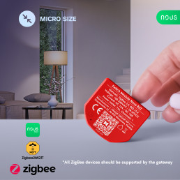 Išmani relė / jungiklis su sauso kontakto jungtimis, 1 kanalo, su galios matavimu, ZigBee 2MQTT, TUYA