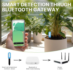 Išmanus augalų dirvožemio drėgmės ir temperatūros matuoklis, TUYA, Bluetooth