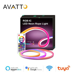LED juostos NEON FLEX rinkinys, RGB skaitmeninė SPI, 5 metrai, su Wi-Fi TUYA valdikliu