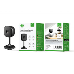 Wi-Fi vidaus kamera, 3MP, juoda, USB C, MicroSD iki 128GB, TUYA / Smart Life