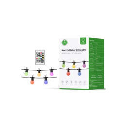 Išmani LED girlianda, spalvota RGB + CCT, Wi-Fi, atspari drėgmei IP65, 9m, su papildomu pulteliu