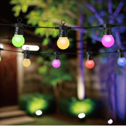 Išmani LED girlianda, spalvota RGB + CCT, Wi-Fi, atspari drėgmei IP65, 9m, su papildomu pulteliu