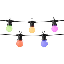 Išmani LED girlianda, spalvota RGB + CCT, Wi-Fi, atspari drėgmei IP65, 9m, su papildomu pulteliu