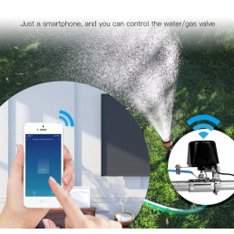 Išmanusis ZigBee vandens ir dujų sklendės valdiklis, juodas, TUYA / Smart Life