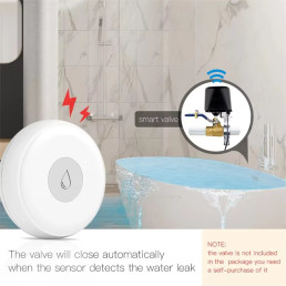 Išmanus vandens nuotekio jutiklis, bevielis, ZigBee, TUYA / Smart Life