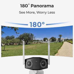 Wi-Fi kamera su dvigubu objektyvu, W730, 8MP 4K, IP66, 2.4/ 5GHz, MicroSD iki 256GB