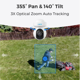 Wi-Fi kamera, PTZ, 5MP, 3x optinis ZOOM, 2.8 - 8mm, 2.4/ 5GHZ, IP65, MicroSD iki 256GB