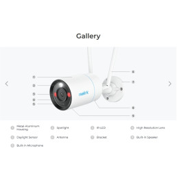 Wi-Fi kamera W330, BULLET, 8MP, 4.3W LED, 2.4GHz + 5GHz MicroSD iki 256GB