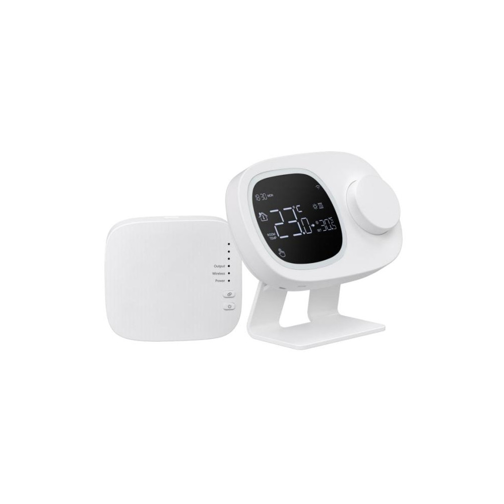 Išmanus, nešiojamas termostatas šildymo katilui arba termo pavaroms, Wi-Fi TUYA + RF