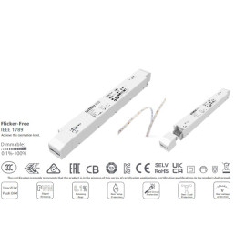 Impulsinis LED maitinimo šaltinis 12Vdc, 12.5A, 150W, NFC, PUSH DIM,TRIAC ELV, LTECH.