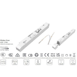 Impulsinis LED maitinimo šaltinis 12Vdc, 12.5A, 150W, NFC, PUSH DIM,TRIAC ELV, LTECH.