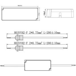Impulsinis LED maitinimo šaltinis 12Vdc 5.0A, 60W, 18x51x165mm, IP44
