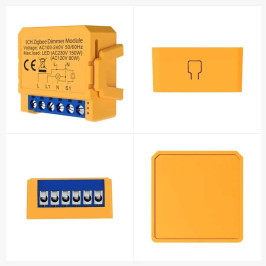 Išmanus šviesos reguliatorius, ZigBee, 2 kanalų, 100-240Vac, TRIAC 150W, TUYA, MQTT