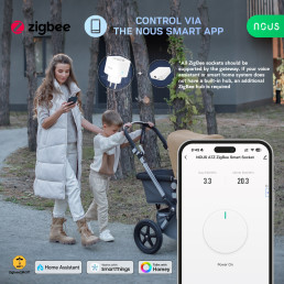 Išmanioji ZigBee rozetė A7Z, 3680W 16A, su energijos matavimu, TUYA MQTT