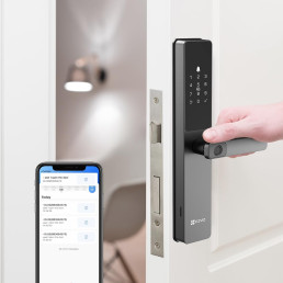 Išmani durų rankena EZVIZ, IP65, Wi-Fi 2.4GHz, su slaptažodžiu, RFID, pirštų antspaudu