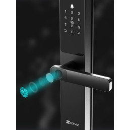 Išmani durų rankena EZVIZ, IP65, Wi-Fi 2.4GHz, su slaptažodžiu, RFID, pirštų antspaudu