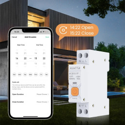 Išmani relė DIN bėgeliui 230Vac, 16A, Wi-Fi TUYA, su energijos matavimo funkcija
